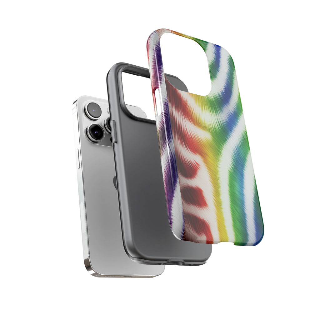 Vibrant Phone Case, Funky Rainbow Design, Colorful Accessory for Teens, Gift for Birthdays, LGBTQ Pride, & Summer Fun