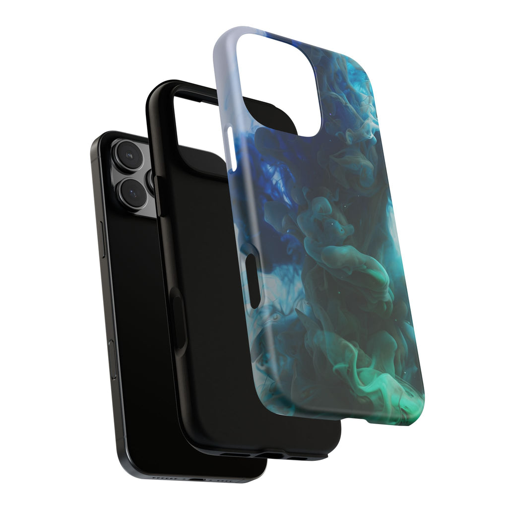 Blue-Green Smoke phone case