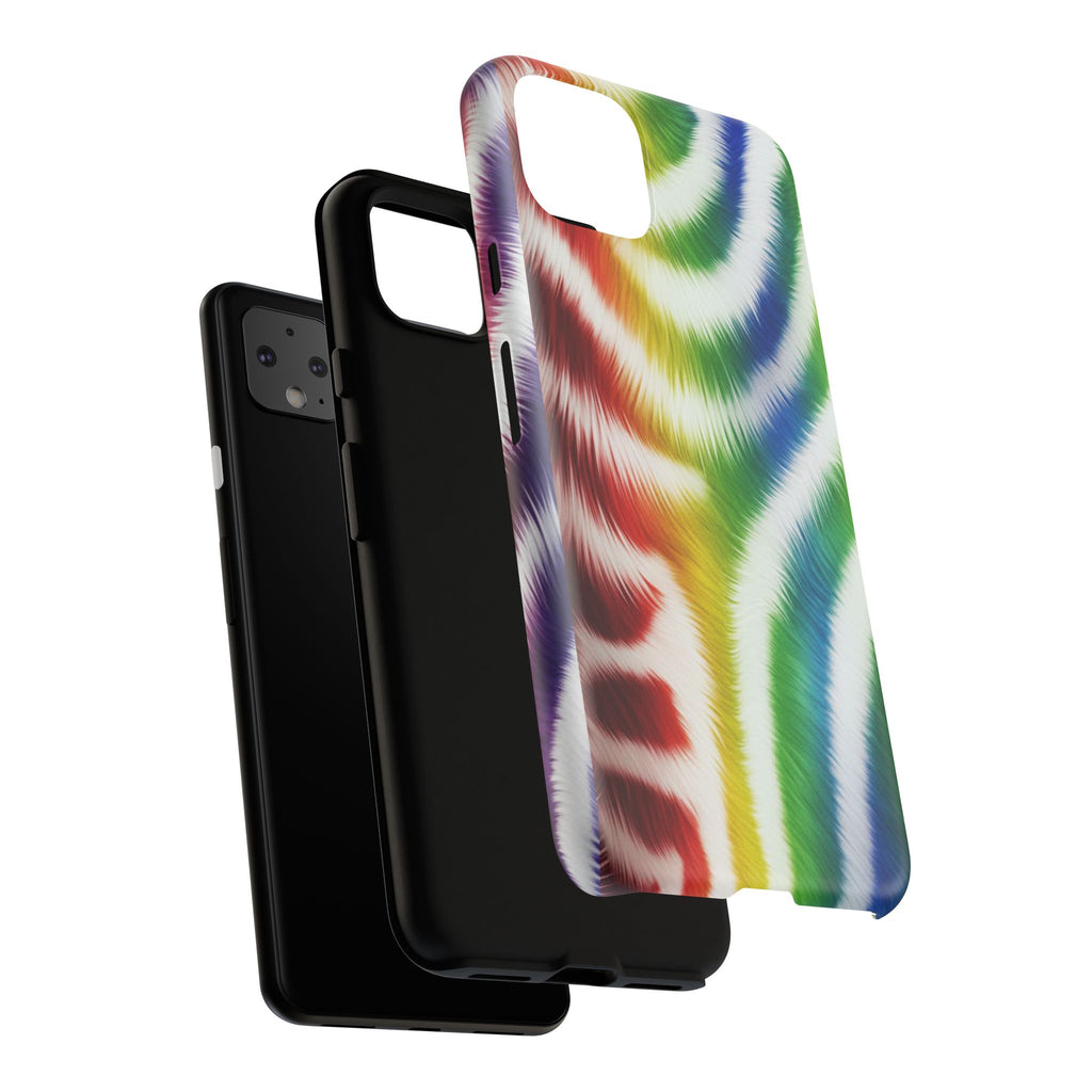 Vibrant Phone Case, Funky Rainbow Design, Colorful Accessory for Teens, Gift for Birthdays, LGBTQ Pride, & Summer Fun