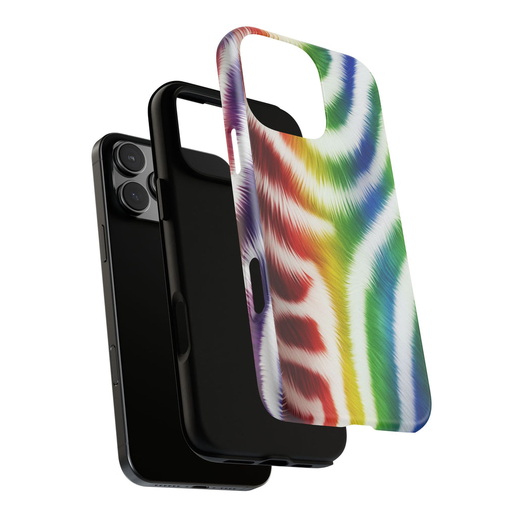 Vibrant Phone Case, Funky Rainbow Design, Colorful Accessory for Teens, Gift for Birthdays, LGBTQ Pride, & Summer Fun