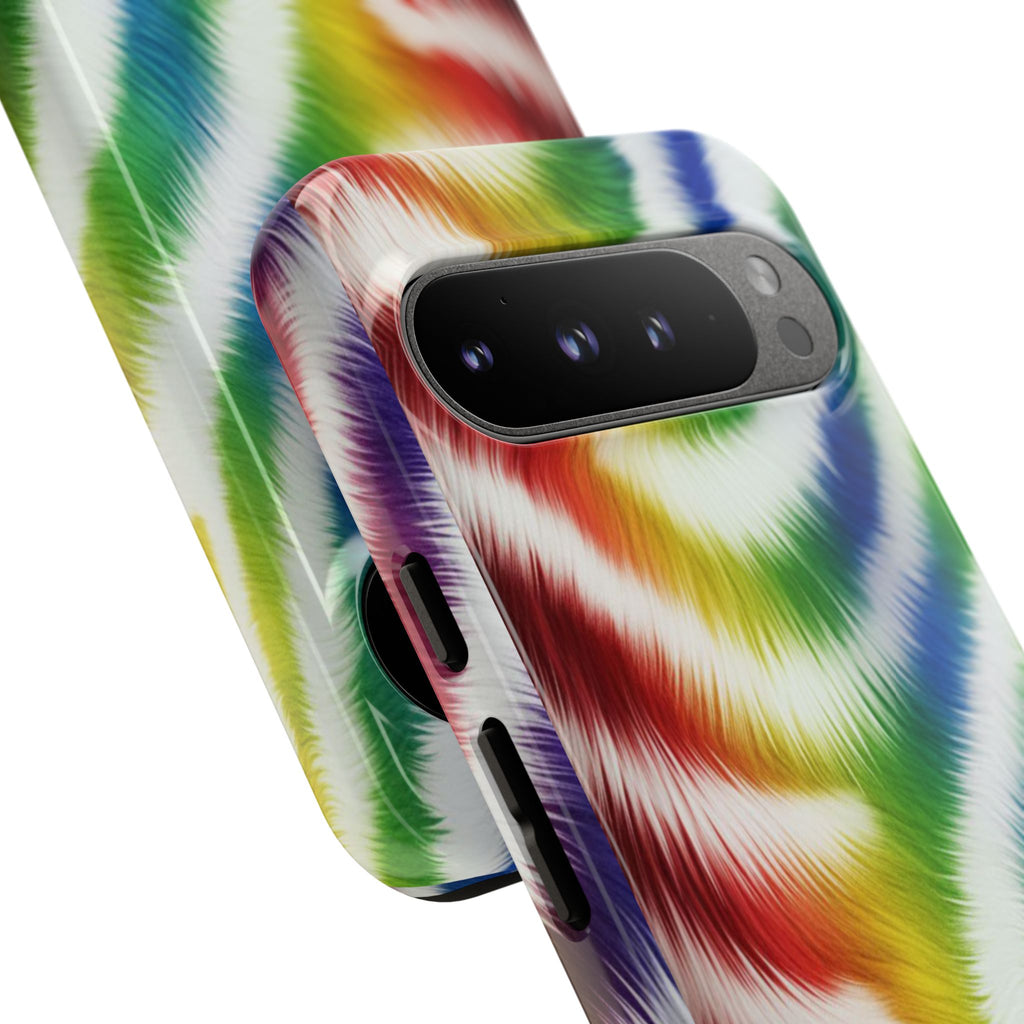 Vibrant Phone Case, Funky Rainbow Design, Colorful Accessory for Teens, Gift for Birthdays, LGBTQ Pride, & Summer Fun