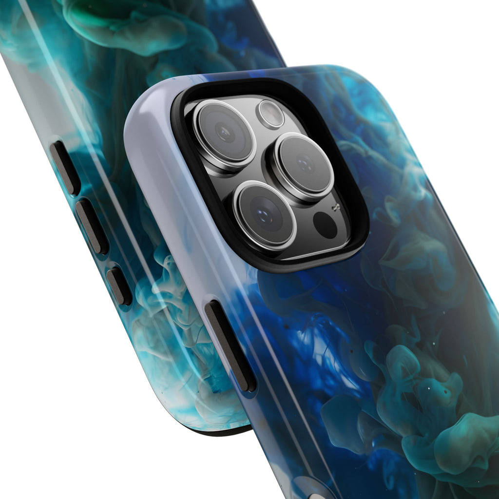 Blue-Green Smoke phone case