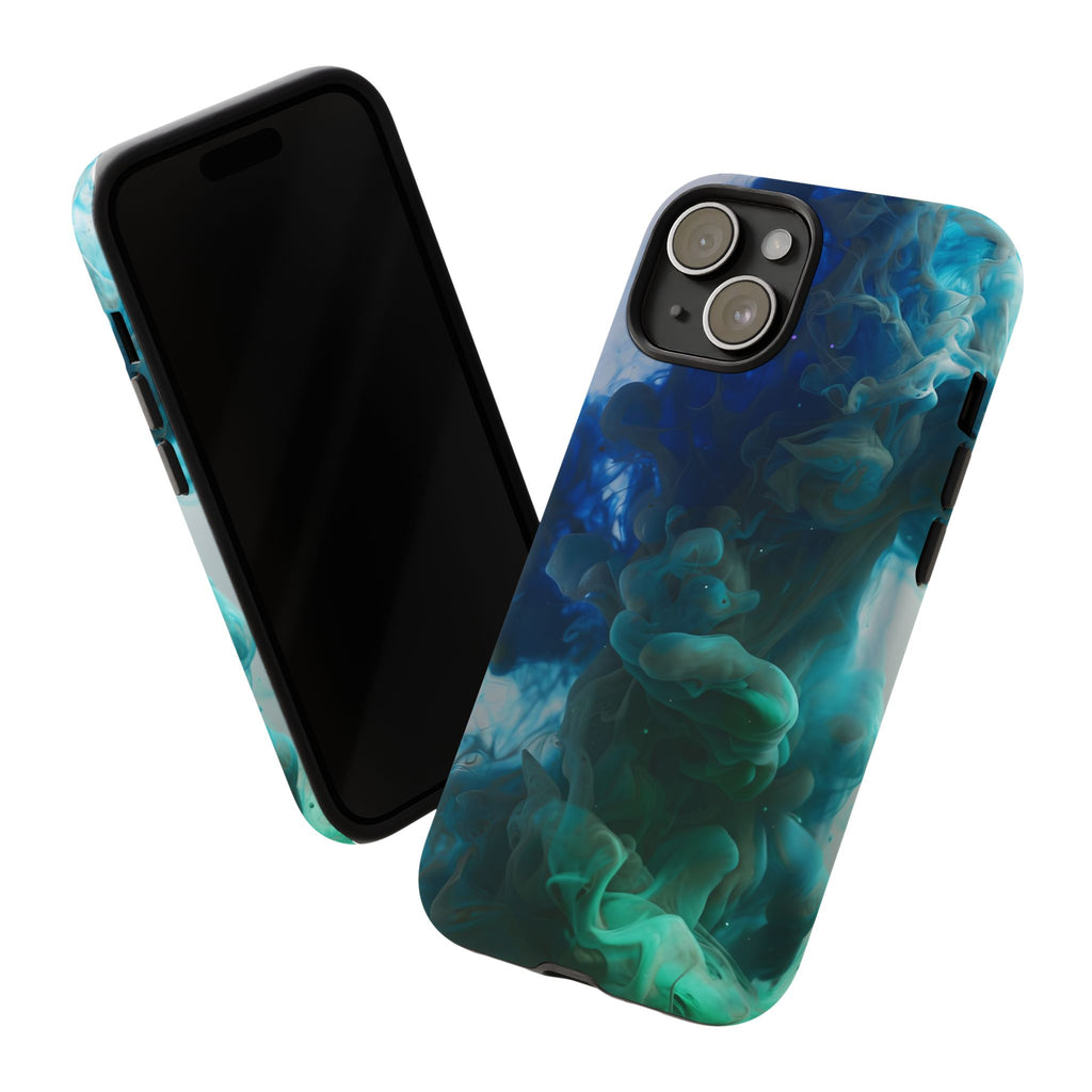 Blue-Green Smoke phone case