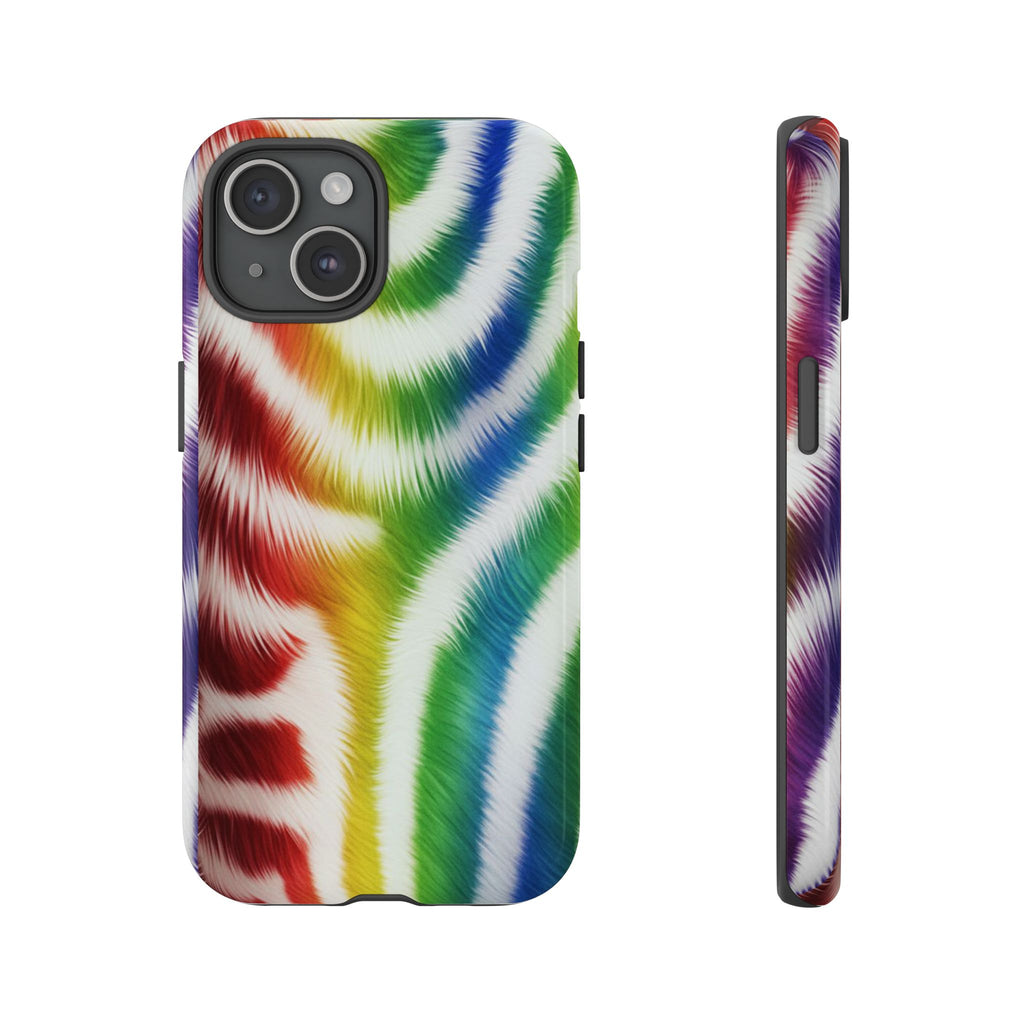Vibrant Phone Case, Funky Rainbow Design, Colorful Accessory for Teens, Gift for Birthdays, LGBTQ Pride, & Summer Fun
