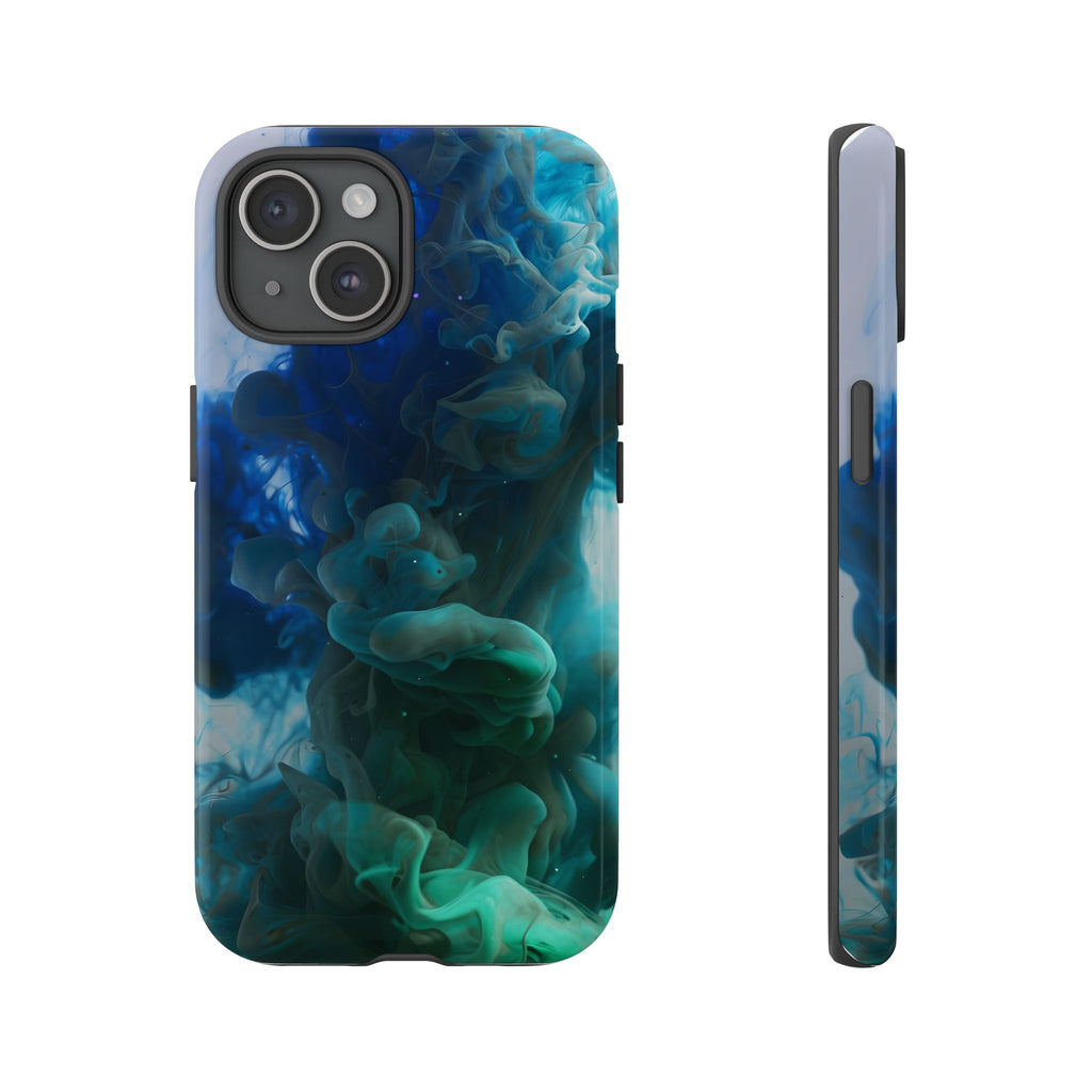 Blue-Green Smoke phone case