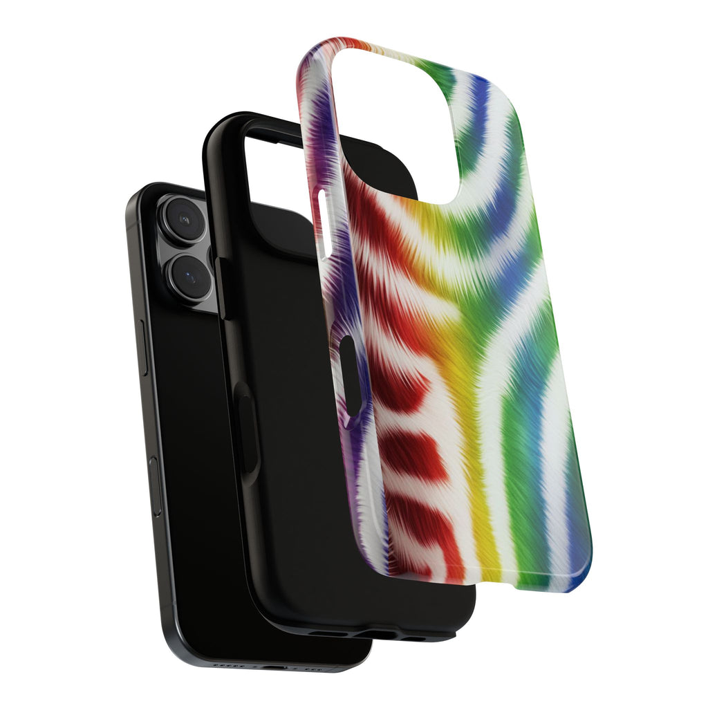 Vibrant Phone Case, Funky Rainbow Design, Colorful Accessory for Teens, Gift for Birthdays, LGBTQ Pride, & Summer Fun