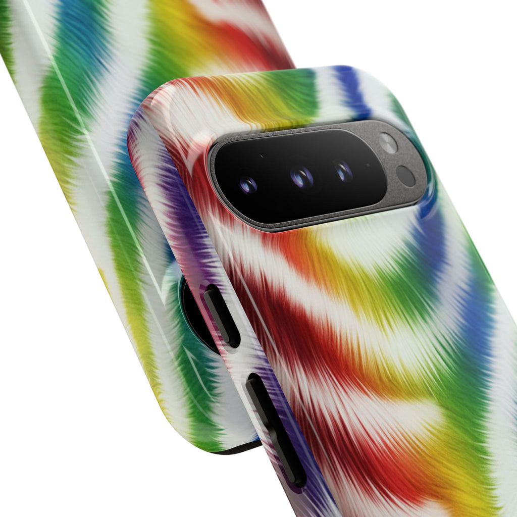 Vibrant Phone Case, Funky Rainbow Design, Colorful Accessory for Teens, Gift for Birthdays, LGBTQ Pride, & Summer Fun