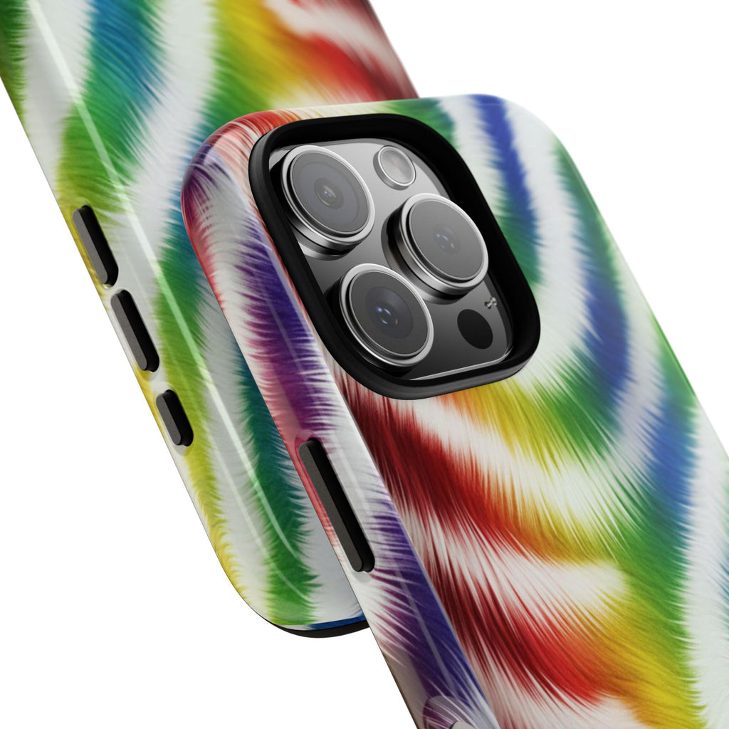 Vibrant Phone Case, Funky Rainbow Design, Colorful Accessory for Teens, Gift for Birthdays, LGBTQ Pride, & Summer Fun