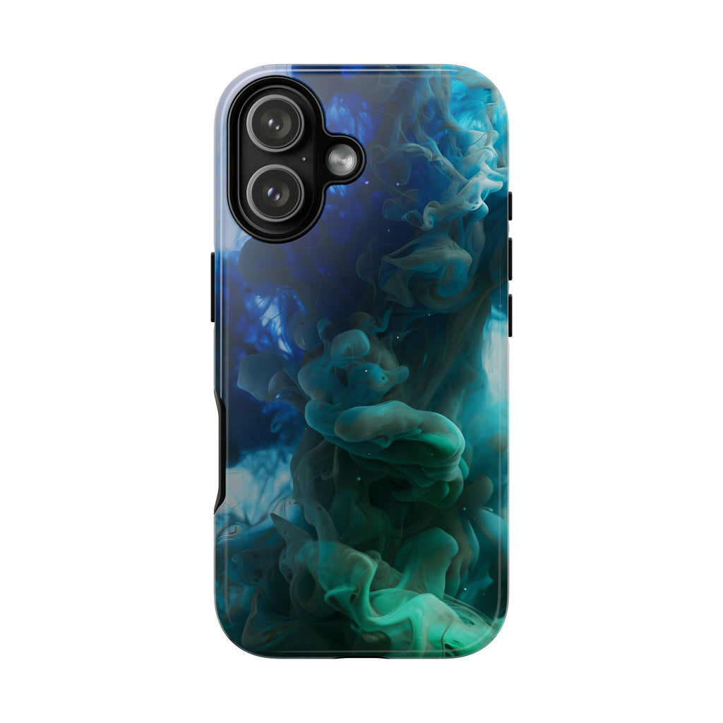 Blue-Green Smoke phone case