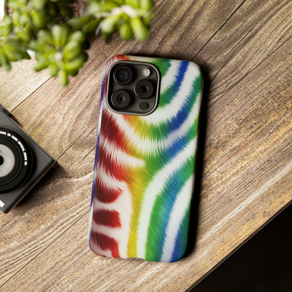 Vibrant Phone Case, Funky Rainbow Design, Colorful Accessory for Teens, Gift for Birthdays, LGBTQ Pride, & Summer Fun