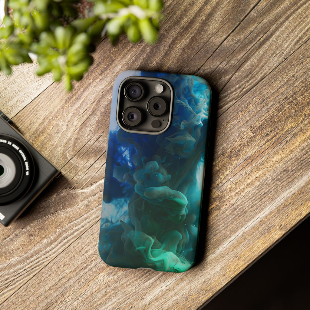 Blue-Green Smoke phone case