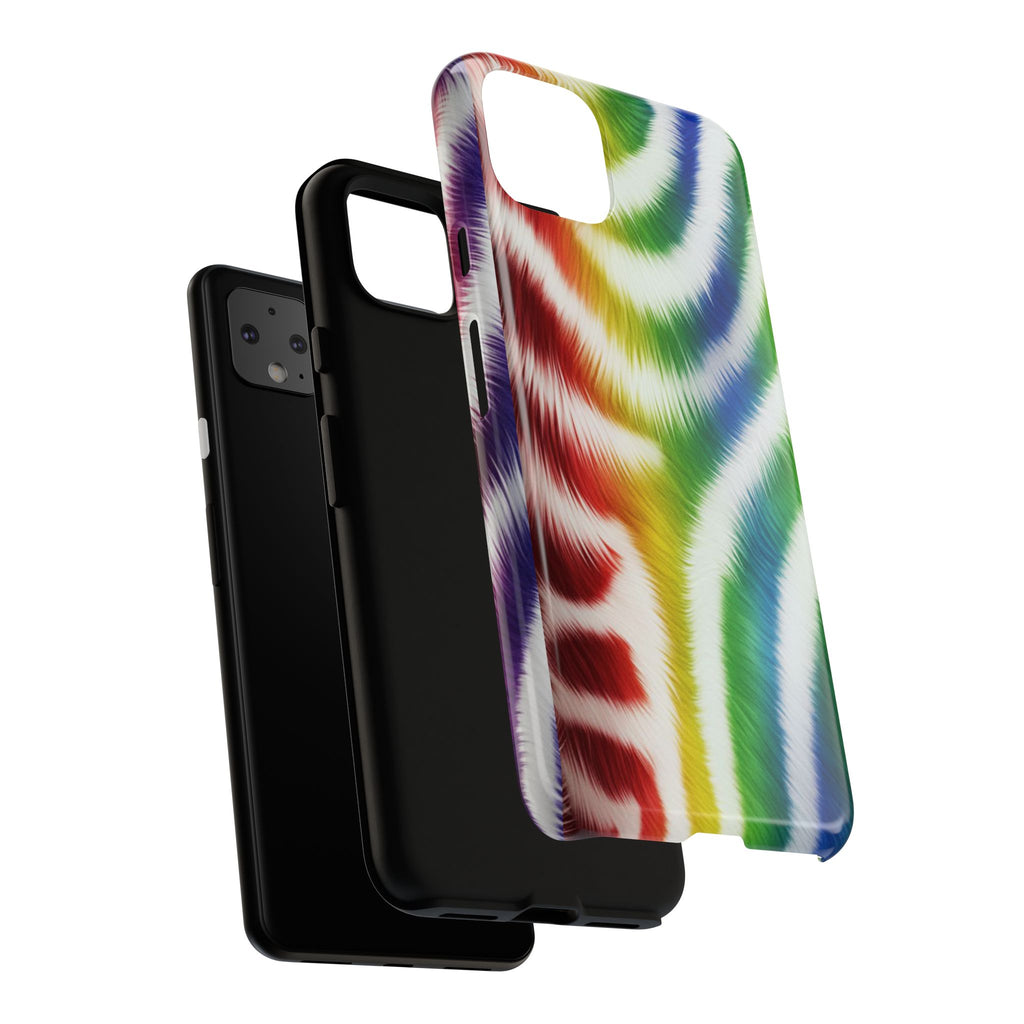 Vibrant Phone Case, Funky Rainbow Design, Colorful Accessory for Teens, Gift for Birthdays, LGBTQ Pride, & Summer Fun