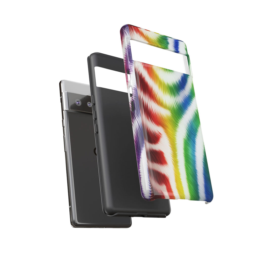 Vibrant Phone Case, Funky Rainbow Design, Colorful Accessory for Teens, Gift for Birthdays, LGBTQ Pride, & Summer Fun