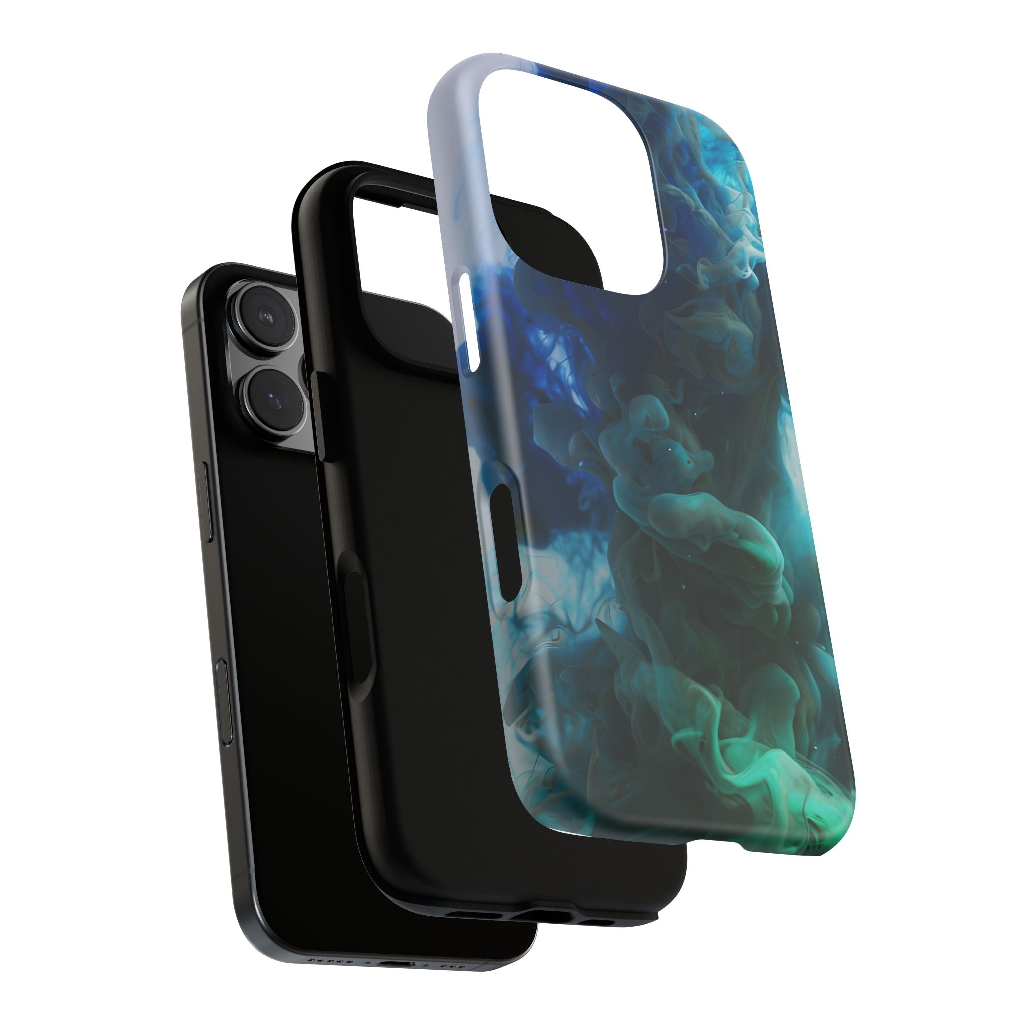 Blue-Green Smoke phone case