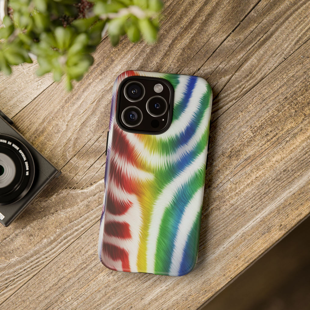Vibrant Phone Case, Funky Rainbow Design, Colorful Accessory for Teens, Gift for Birthdays, LGBTQ Pride, & Summer Fun