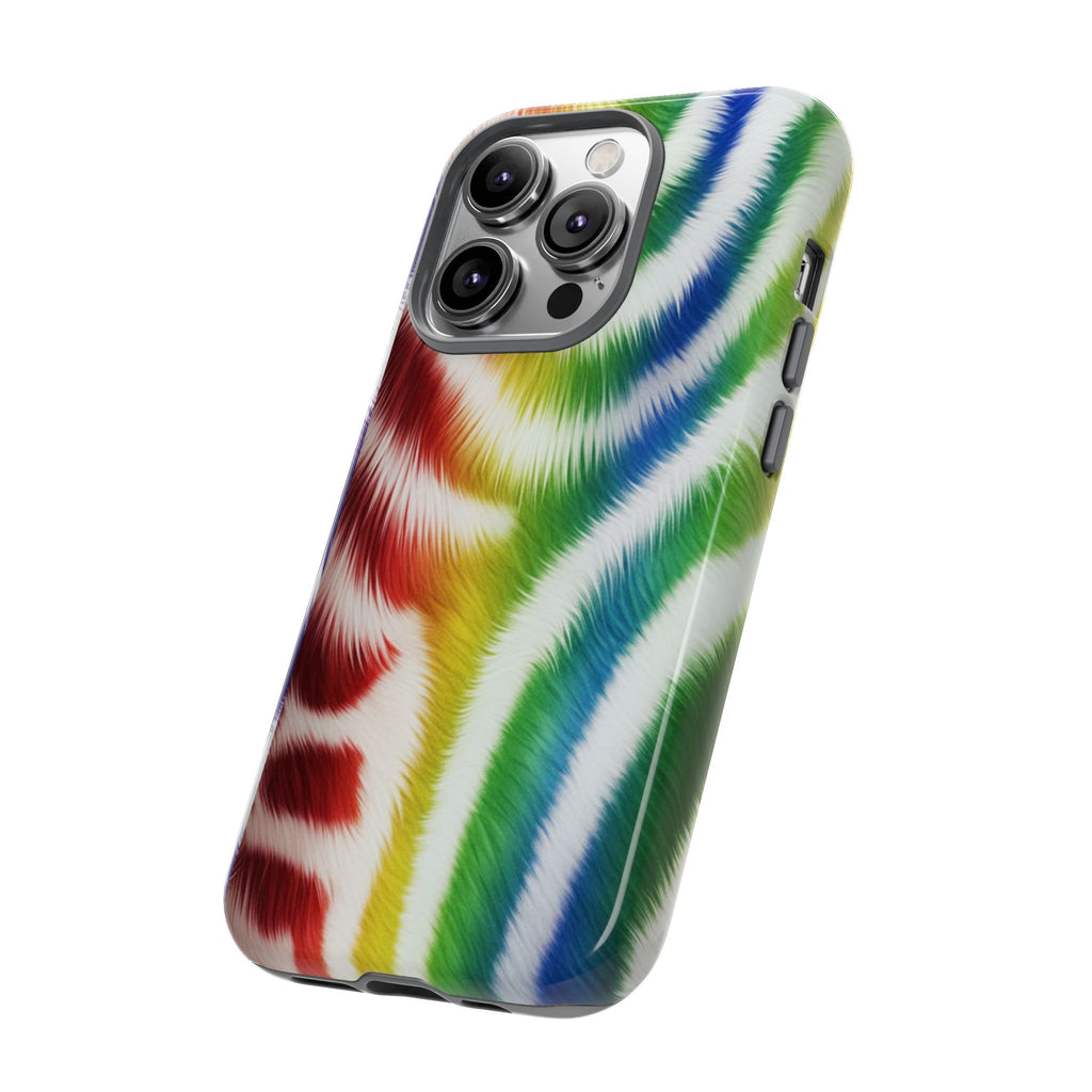 Vibrant Phone Case, Funky Rainbow Design, Colorful Accessory for Teens, Gift for Birthdays, LGBTQ Pride, & Summer Fun