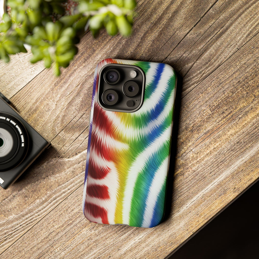 Vibrant Phone Case, Funky Rainbow Design, Colorful Accessory for Teens, Gift for Birthdays, LGBTQ Pride, & Summer Fun