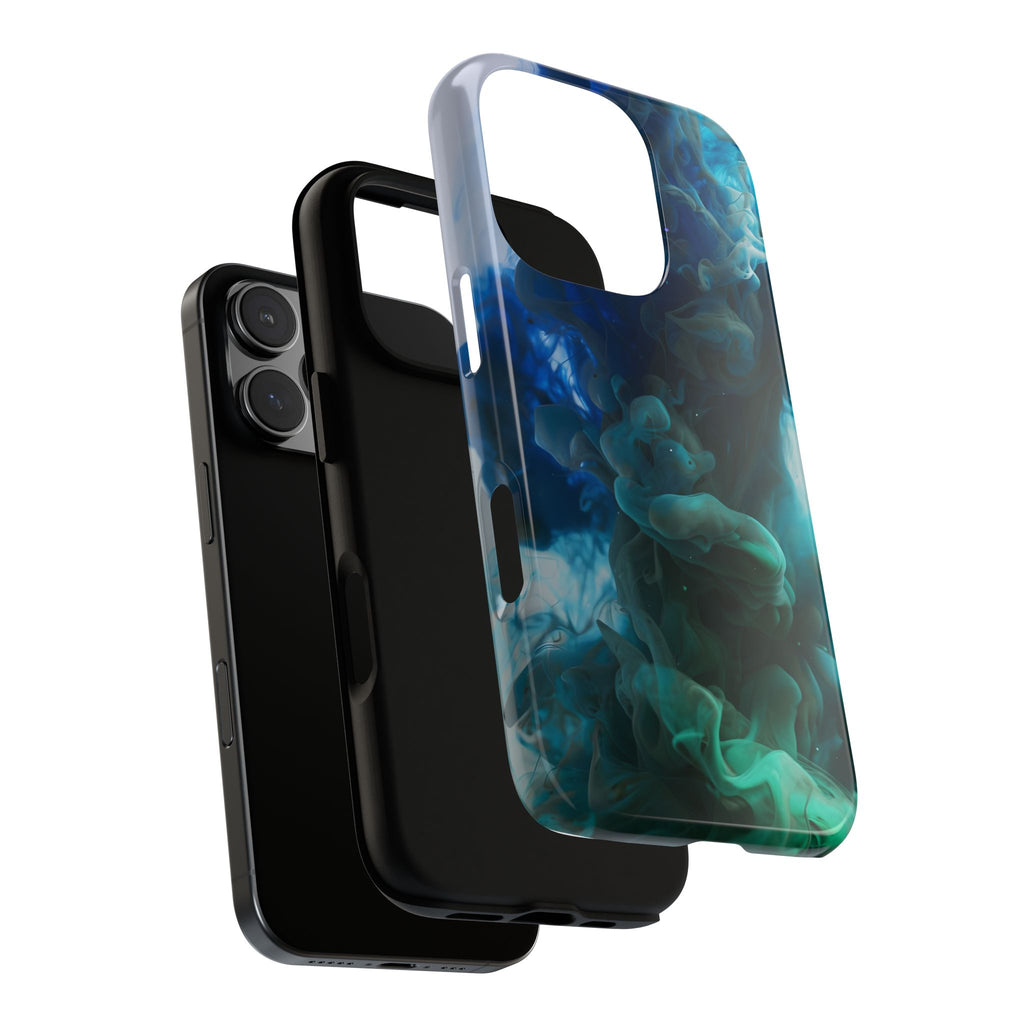 Blue-Green Smoke phone case