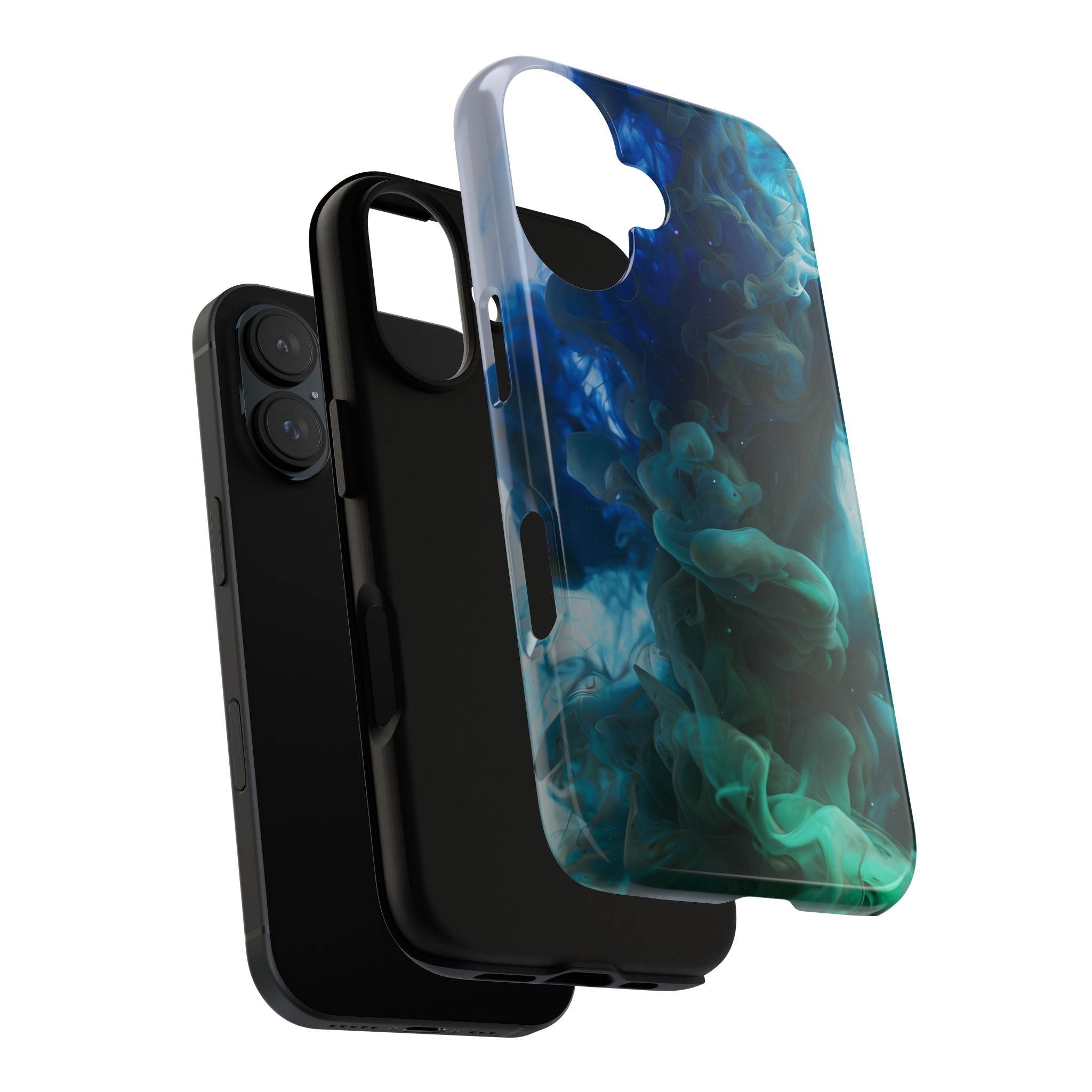Blue-Green Smoke phone case