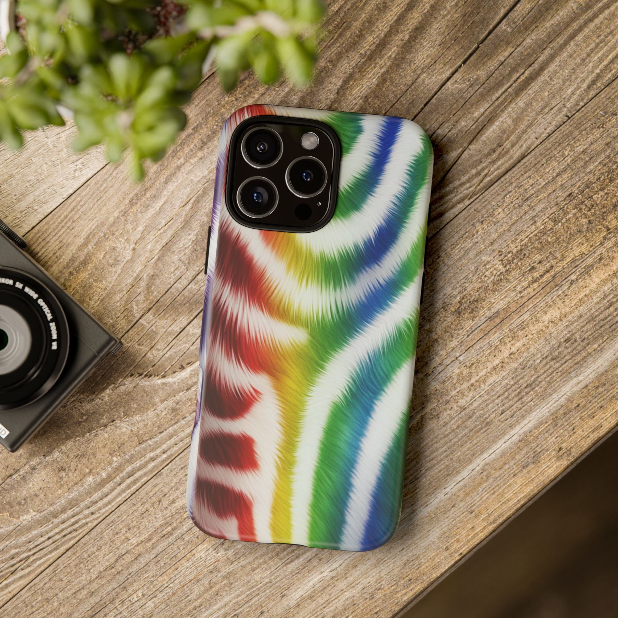 Vibrant Phone Case, Funky Rainbow Design, Colorful Accessory for Teens, Gift for Birthdays, LGBTQ Pride, & Summer Fun
