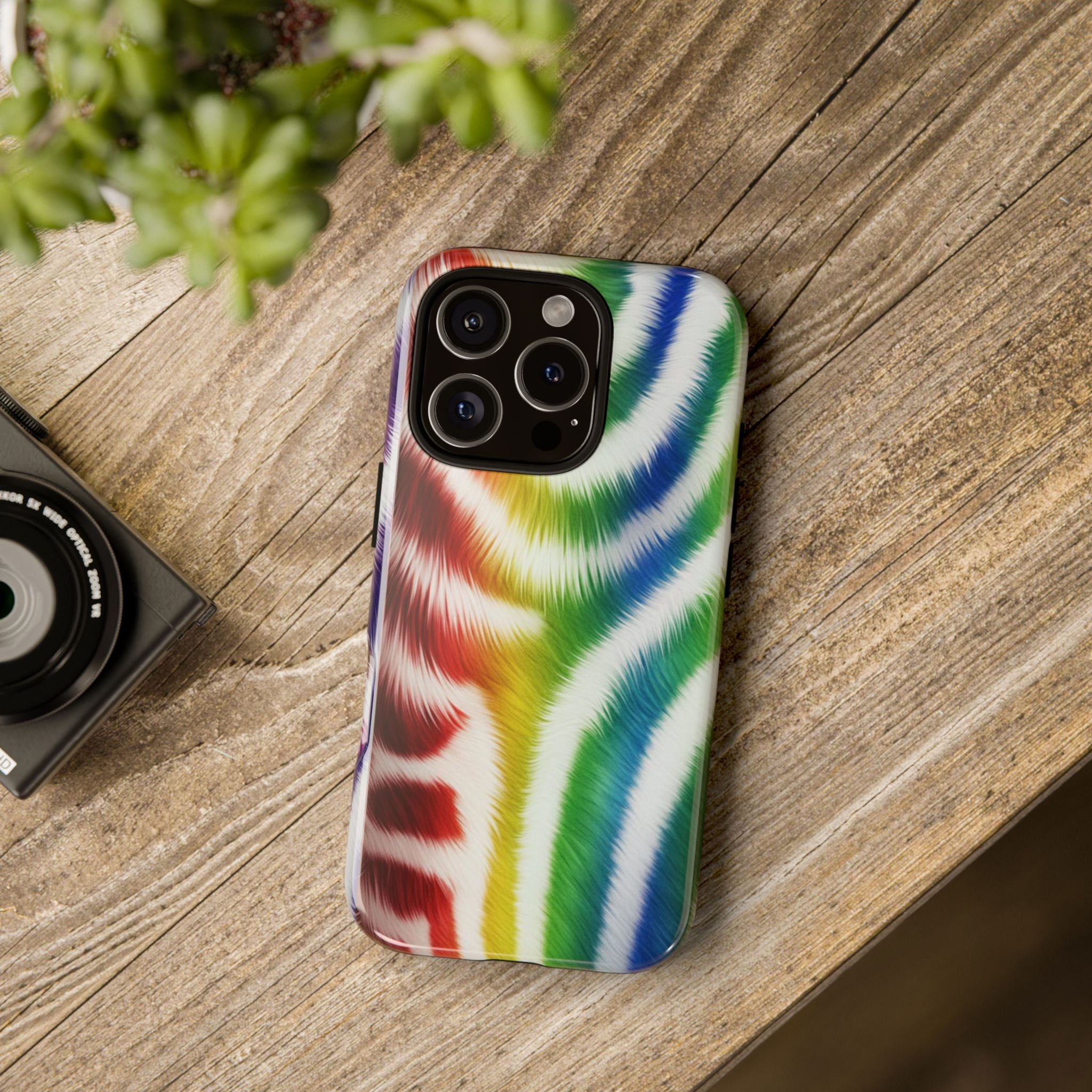 Vibrant Phone Case, Funky Rainbow Design, Colorful Accessory for Teens, Gift for Birthdays, LGBTQ Pride, & Summer Fun