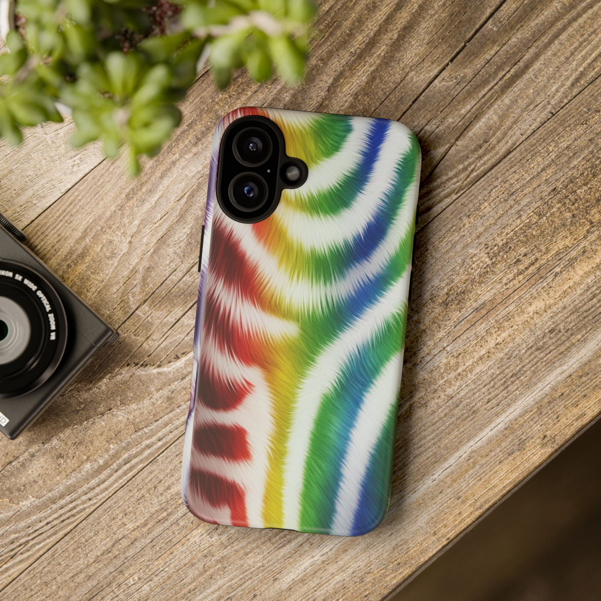 Vibrant Phone Case, Funky Rainbow Design, Colorful Accessory for Teens, Gift for Birthdays, LGBTQ Pride, & Summer Fun
