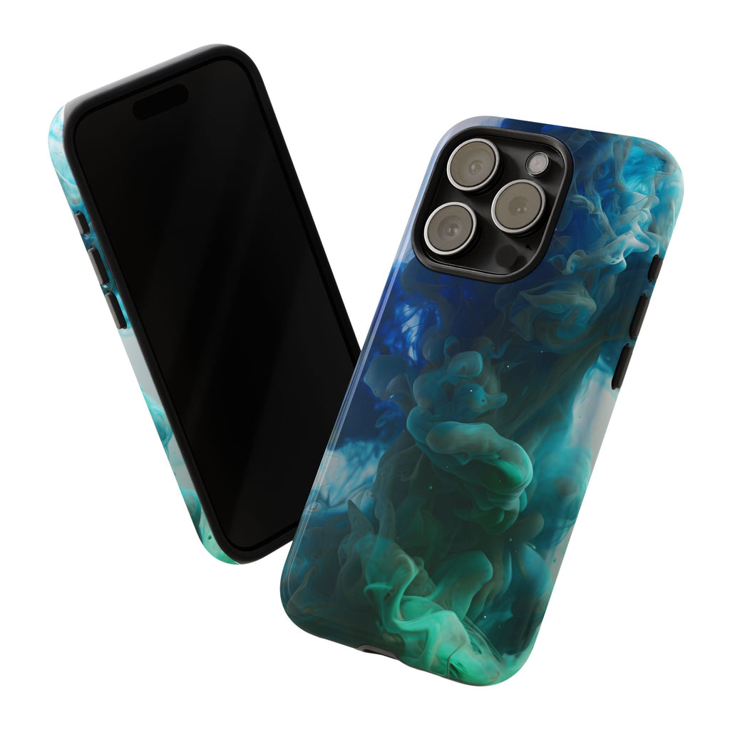 Blue-Green Smoke phone case