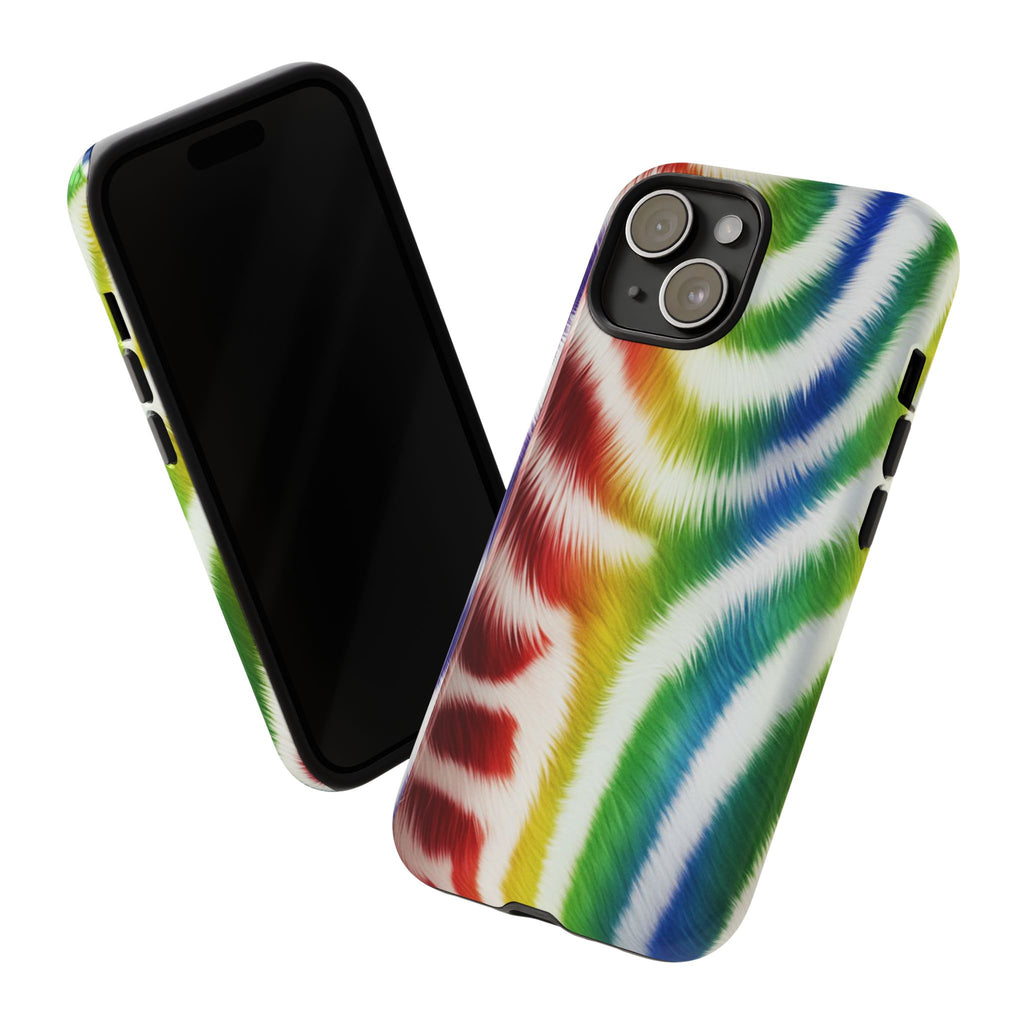 Vibrant Phone Case, Funky Rainbow Design, Colorful Accessory for Teens, Gift for Birthdays, LGBTQ Pride, & Summer Fun