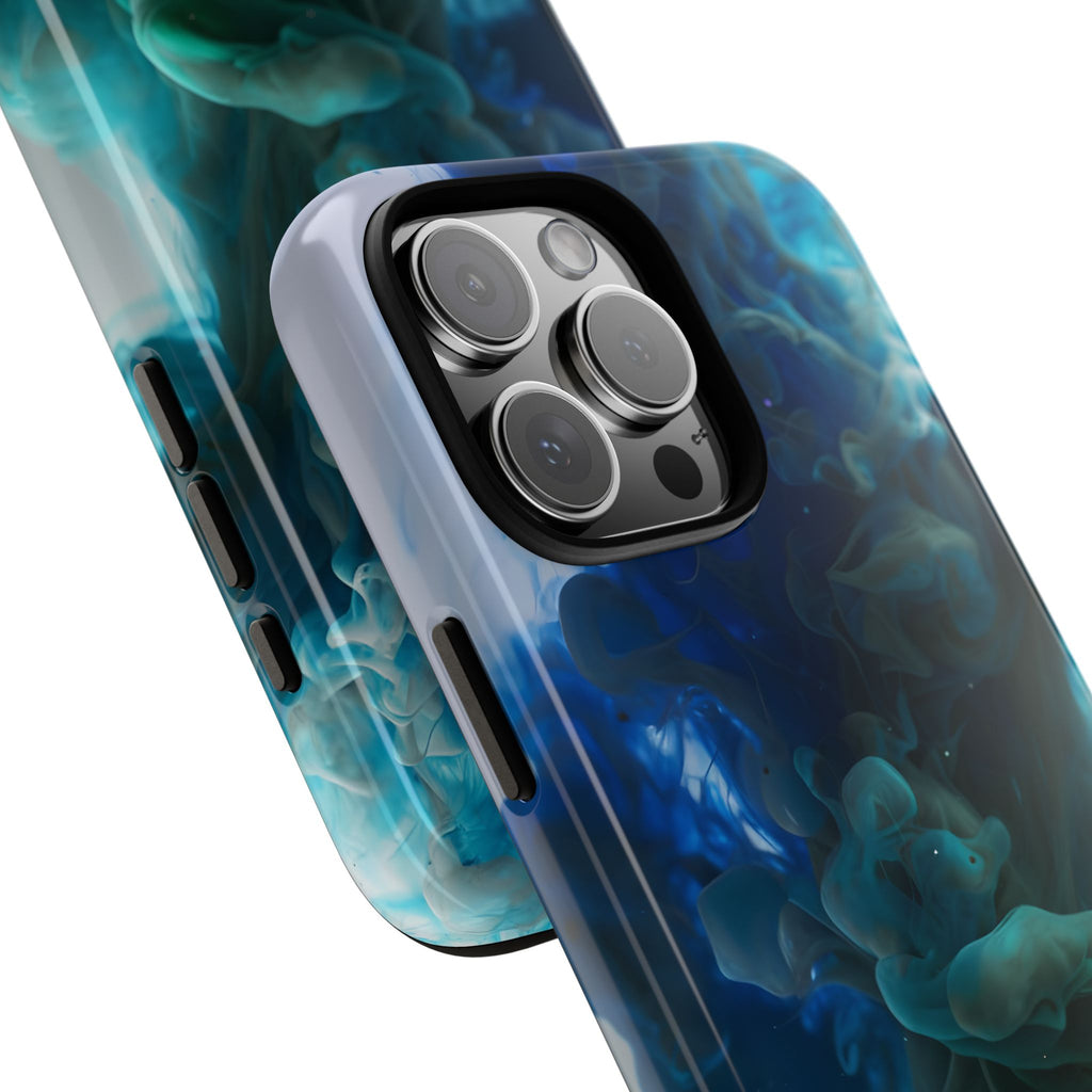 Blue-Green Smoke phone case