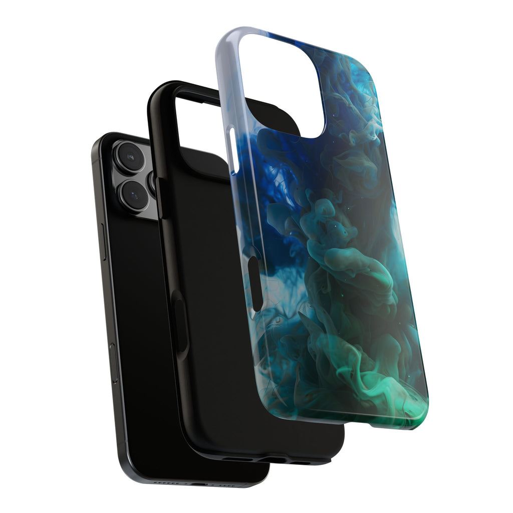 Blue-Green Smoke phone case