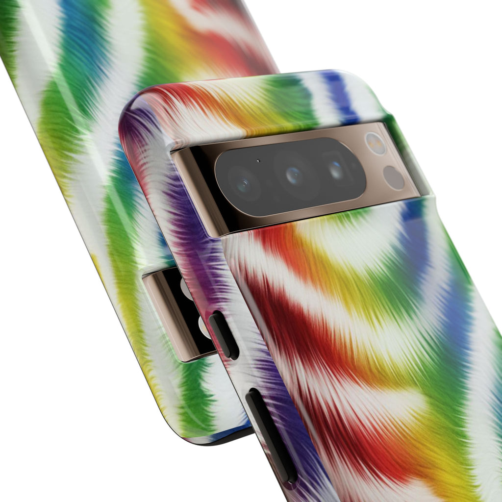 Vibrant Phone Case, Funky Rainbow Design, Colorful Accessory for Teens, Gift for Birthdays, LGBTQ Pride, & Summer Fun