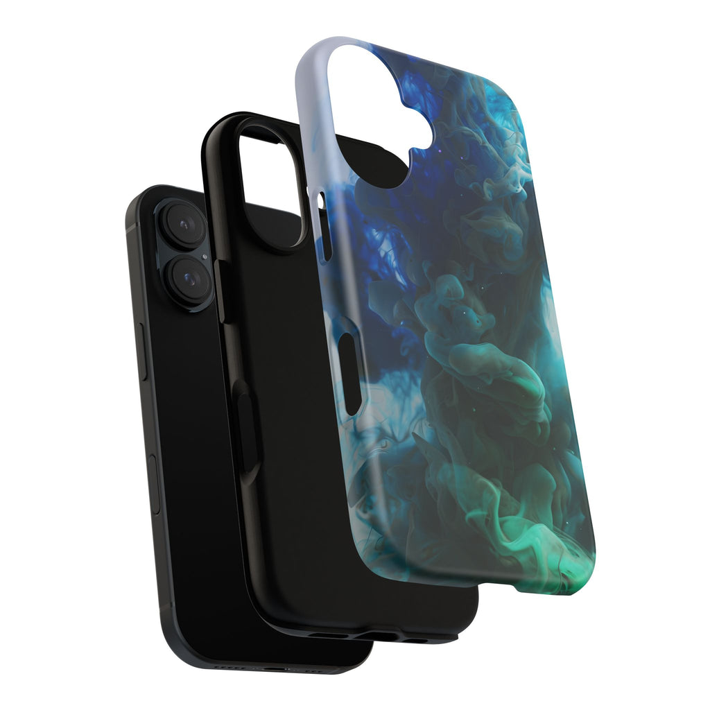 Blue-Green Smoke phone case