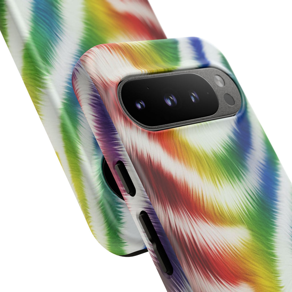 Vibrant Phone Case, Funky Rainbow Design, Colorful Accessory for Teens, Gift for Birthdays, LGBTQ Pride, & Summer Fun