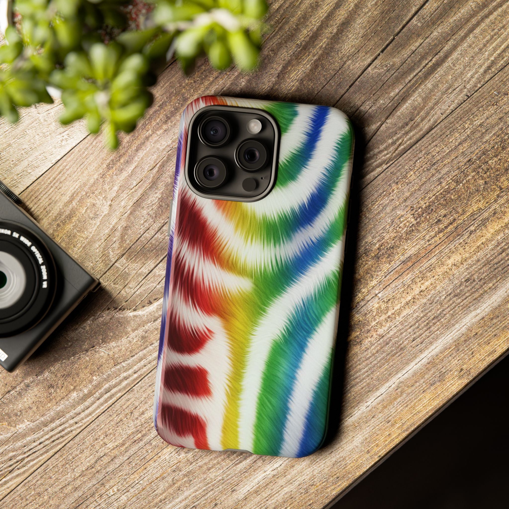 Vibrant Phone Case, Funky Rainbow Design, Colorful Accessory for Teens, Gift for Birthdays, LGBTQ Pride, & Summer Fun