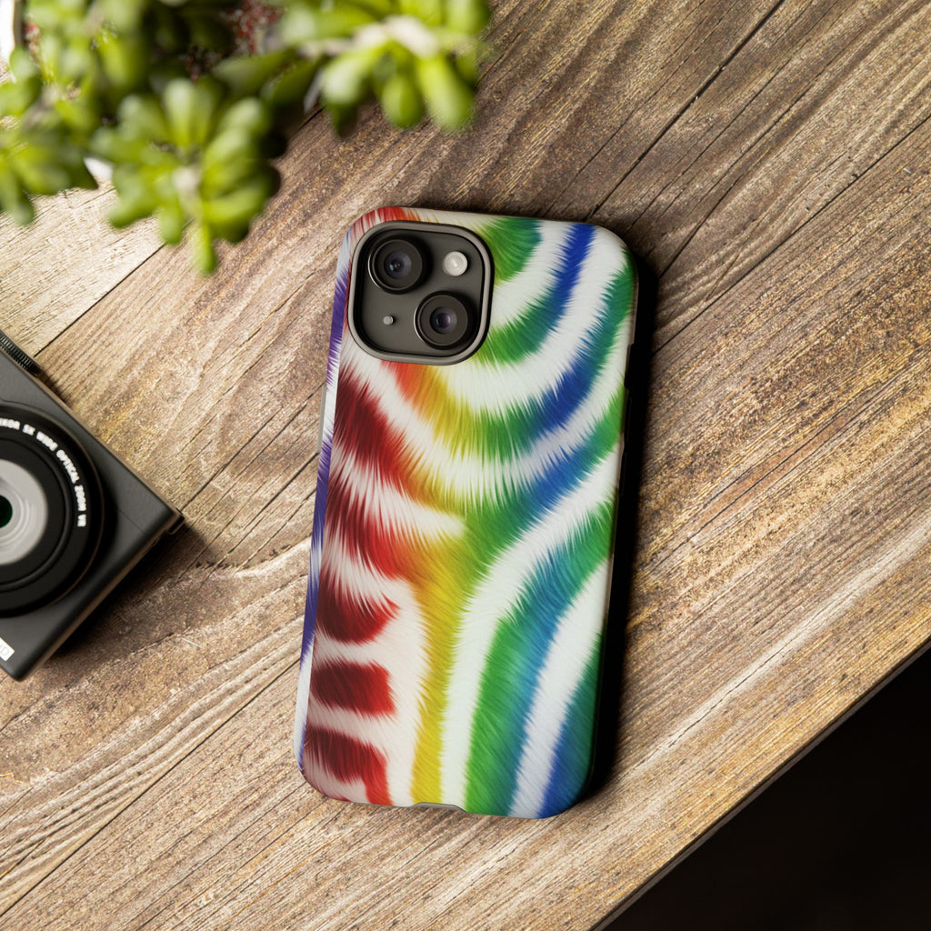 Vibrant Phone Case, Funky Rainbow Design, Colorful Accessory for Teens, Gift for Birthdays, LGBTQ Pride, & Summer Fun