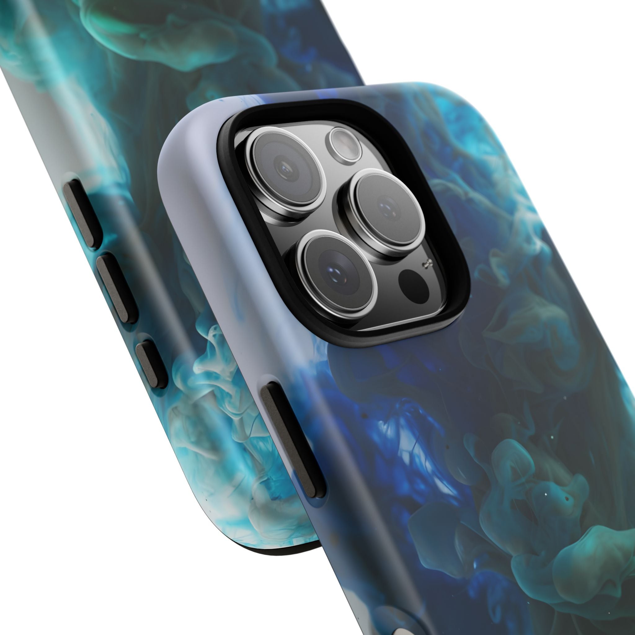 Blue-Green Smoke phone case