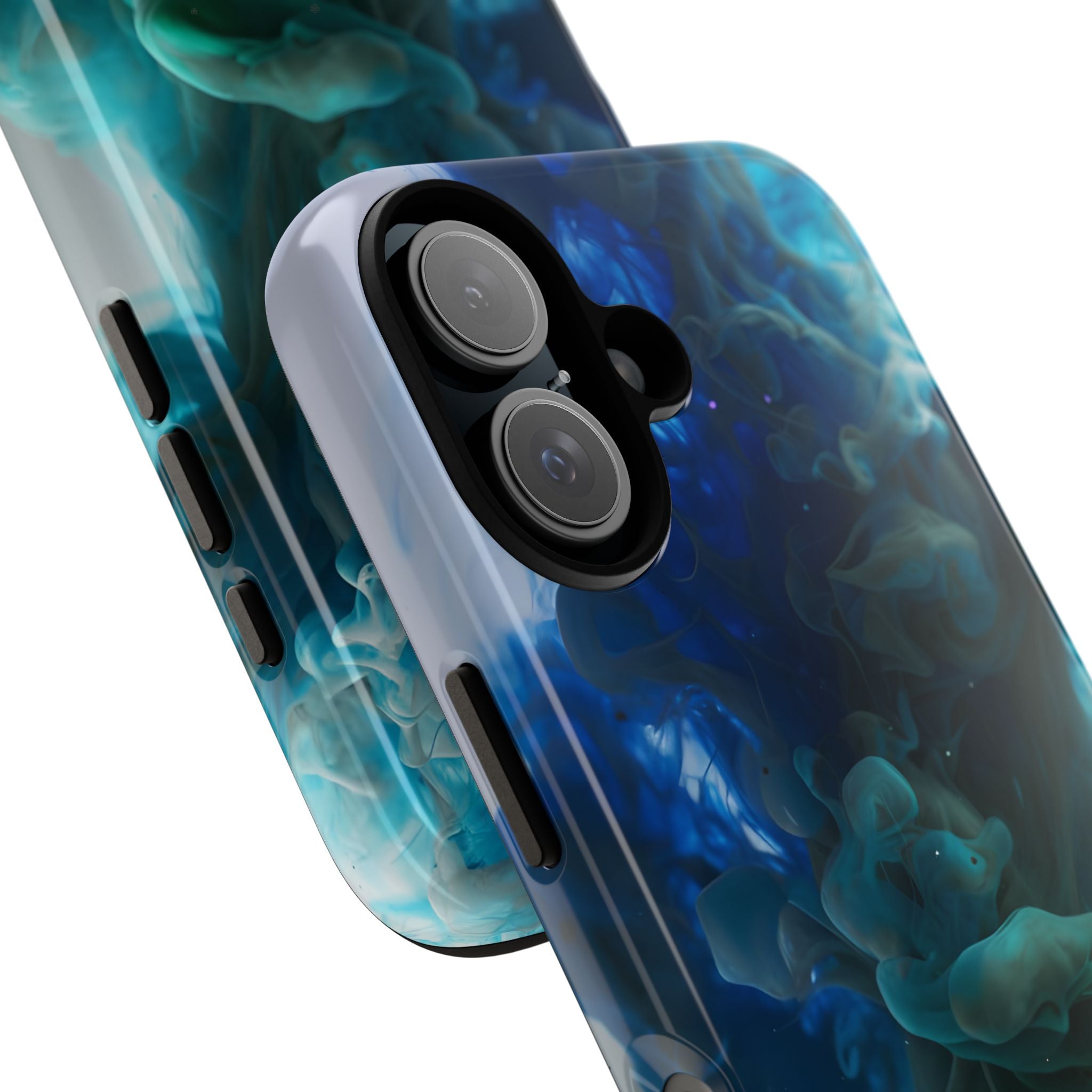 Blue-Green Smoke phone case