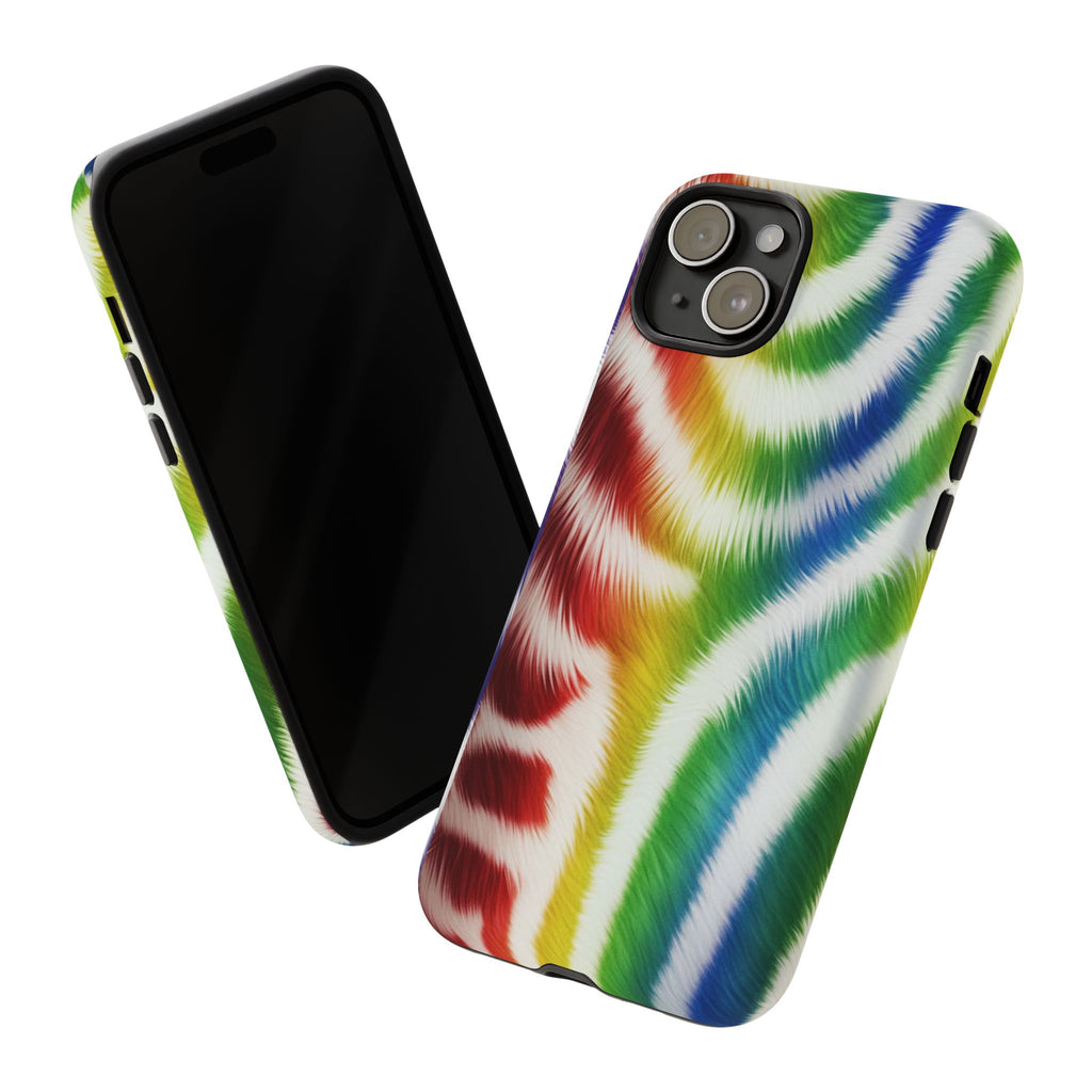 Vibrant Phone Case, Funky Rainbow Design, Colorful Accessory for Teens, Gift for Birthdays, LGBTQ Pride, & Summer Fun