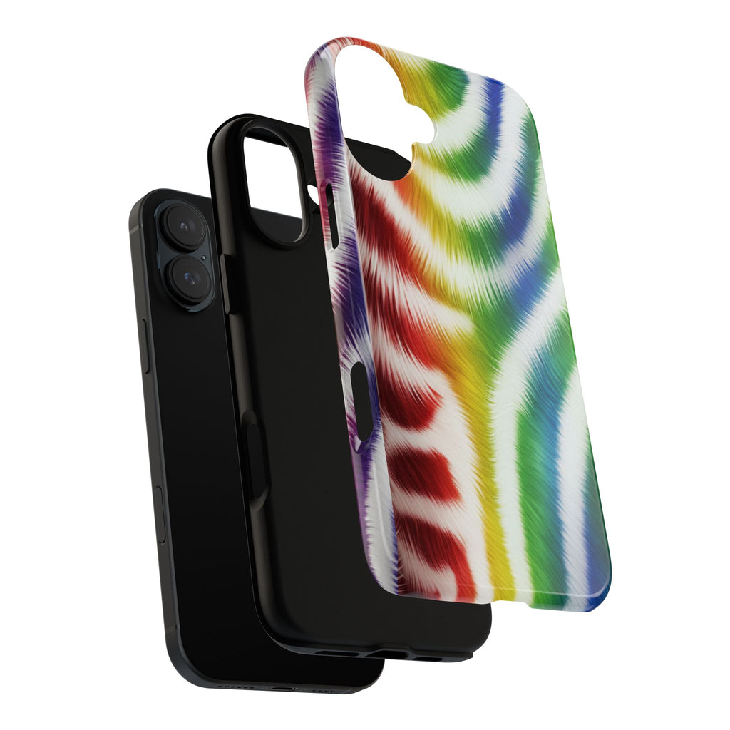 Vibrant Phone Case, Funky Rainbow Design, Colorful Accessory for Teens, Gift for Birthdays, LGBTQ Pride, & Summer Fun